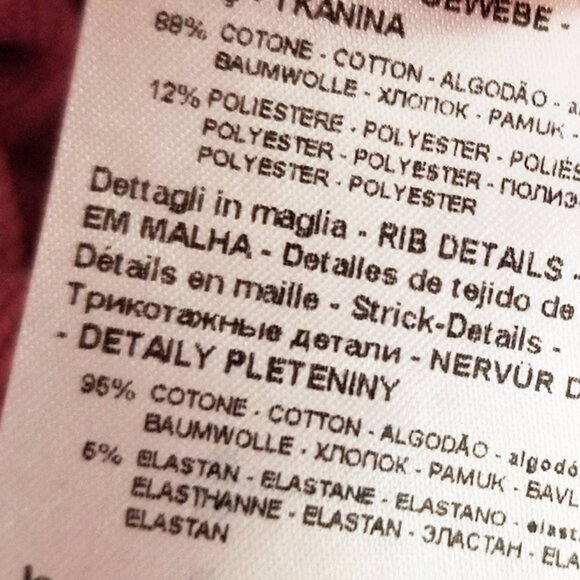 Armani Exchange Short Sleeve Crewneck Sweatshirt M Snap Button Side Pink Lounge - Picture 8 of 13